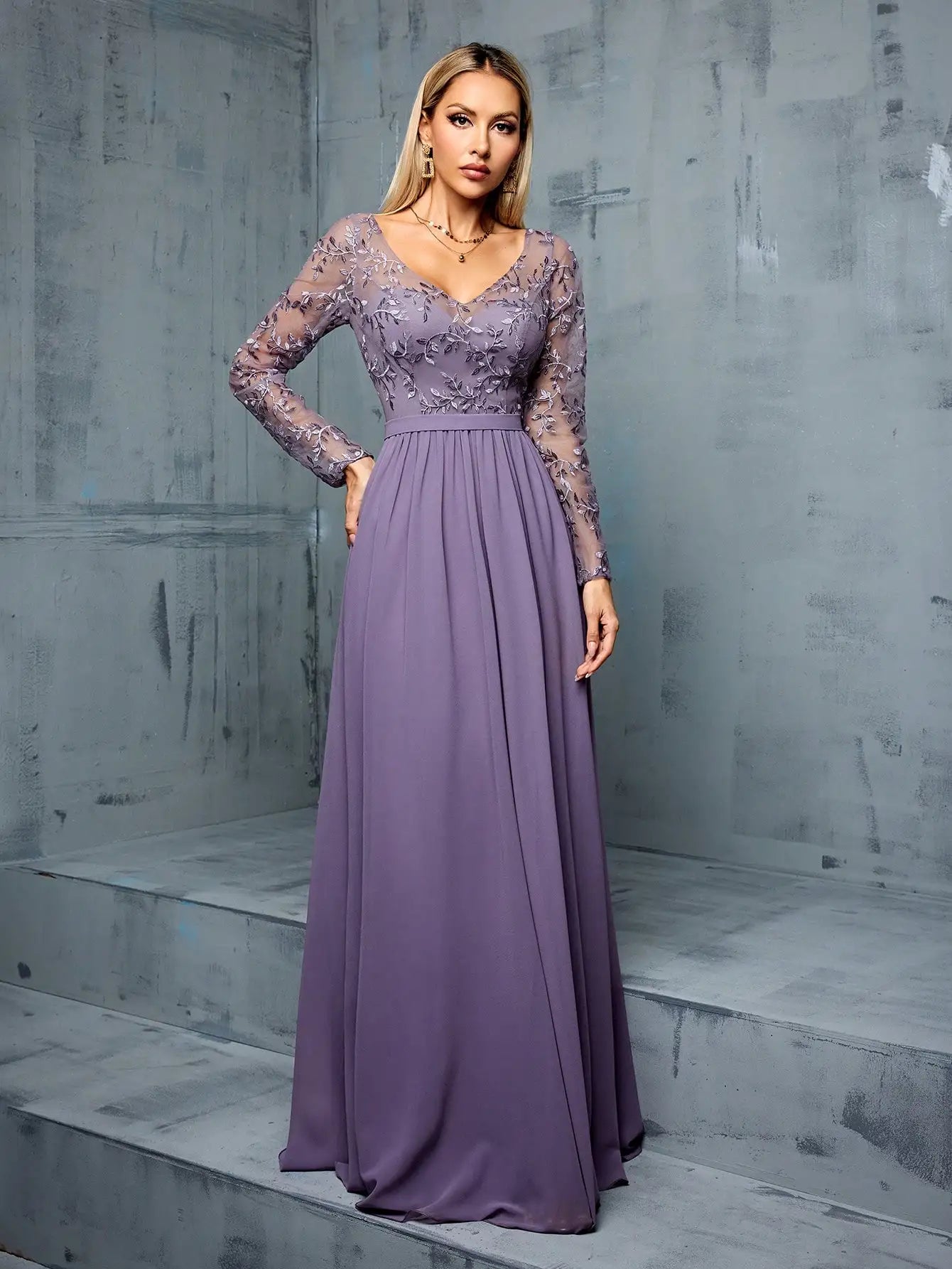 Women's Purple Dinner Dress