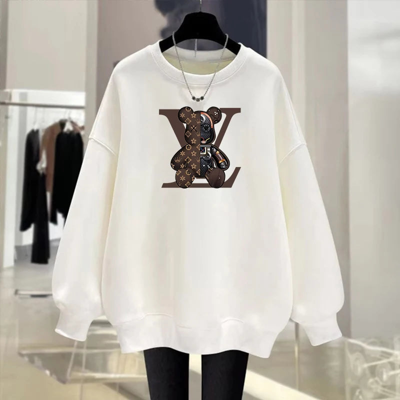 Women's Casual O-Neck Comfortable Pullover White